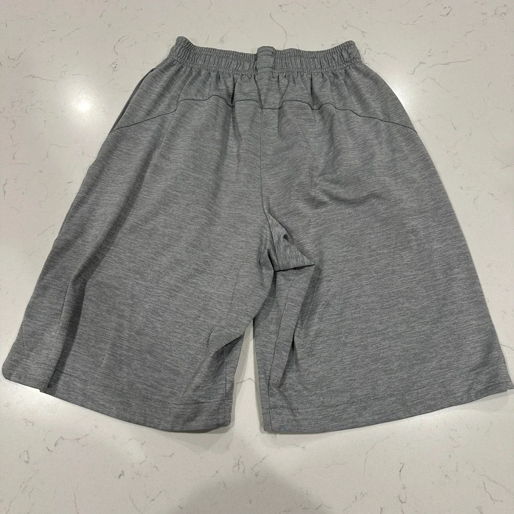 BCG Mens Athletic Shorts Heather Gray Elastic Waist Training Gym Size Small